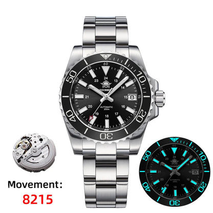 ADDIESDIVE Men's Watch 8215 Mechanical Sapphire Luminous Diving Watch 200m Ceramic Bezel Automatic Watch Clock Gift Watch AD2504