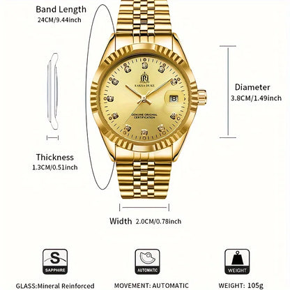 TEVISE Automatic Mechanical Watch for Men Stainless Steel Fashion&Business Wristwatch Date Calendar Automatic Watch