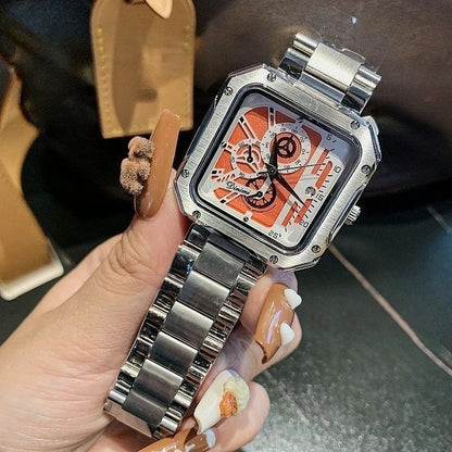 Steel Strap Large Dial Mechanical Face Luxury Fashion Accessory