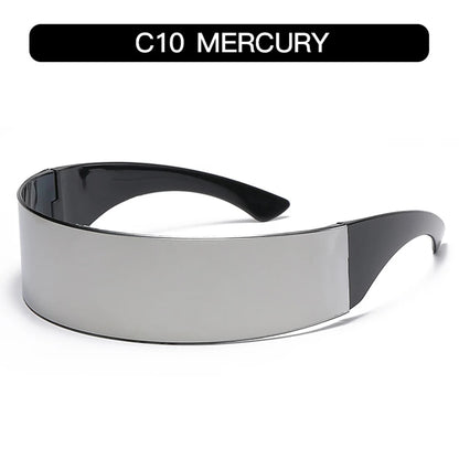 New Cyberpunk futuristic unibody sunglasses Internet celebrity Bundy sunglasses personality sunglasses