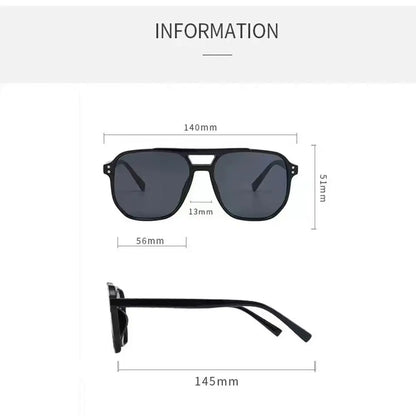 Punk Square Frame Sunglasses Beach Eye Protection Anti-UV Black Shades Glasses Travel Accessories Retro Sunglasses for women men