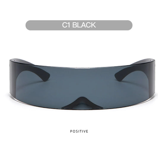New Cyberpunk futuristic unibody sunglasses Internet celebrity Bundy sunglasses personality sunglasses