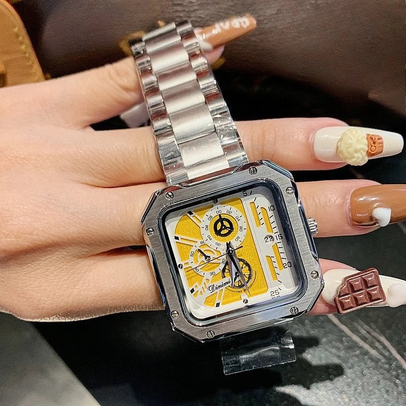 Steel Strap Large Dial Mechanical Face Luxury Fashion Accessory