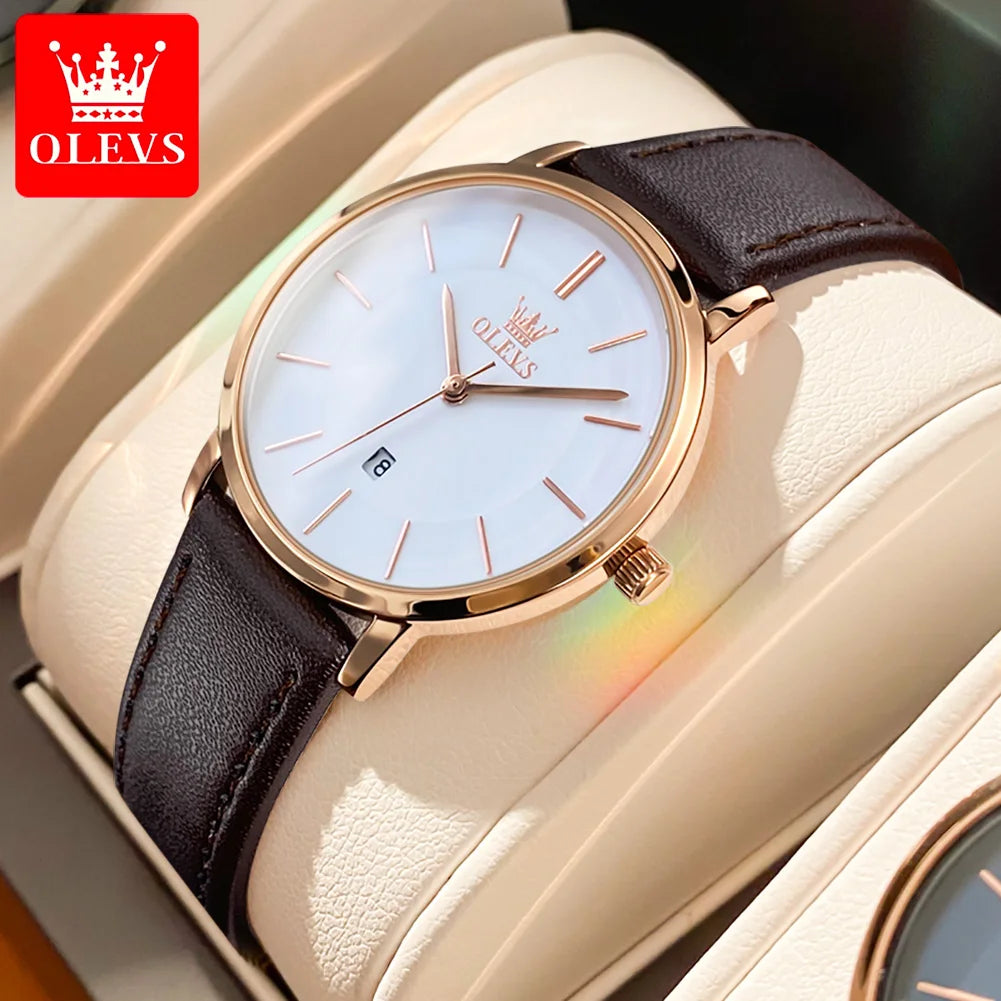 OLEVS brand watch hot selling thin quartz watch waterproof women's watch 5869