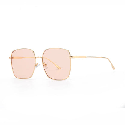 2025 New Retro Luxury Brand Design Eyewear for Men Women Large Metal Frame Colored Lenses Sunglasses UV400 Protection