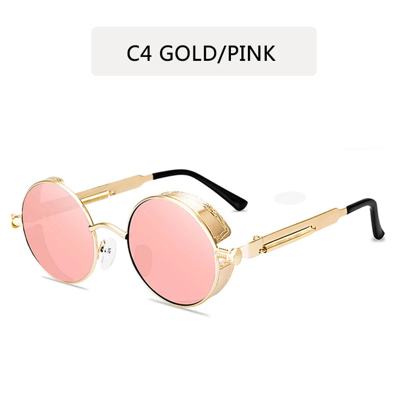 Steampunk Glasses New Fashion Round Sunglasses Europe And The United States Retro Glasses Trend Men and Women Models Sunglasses