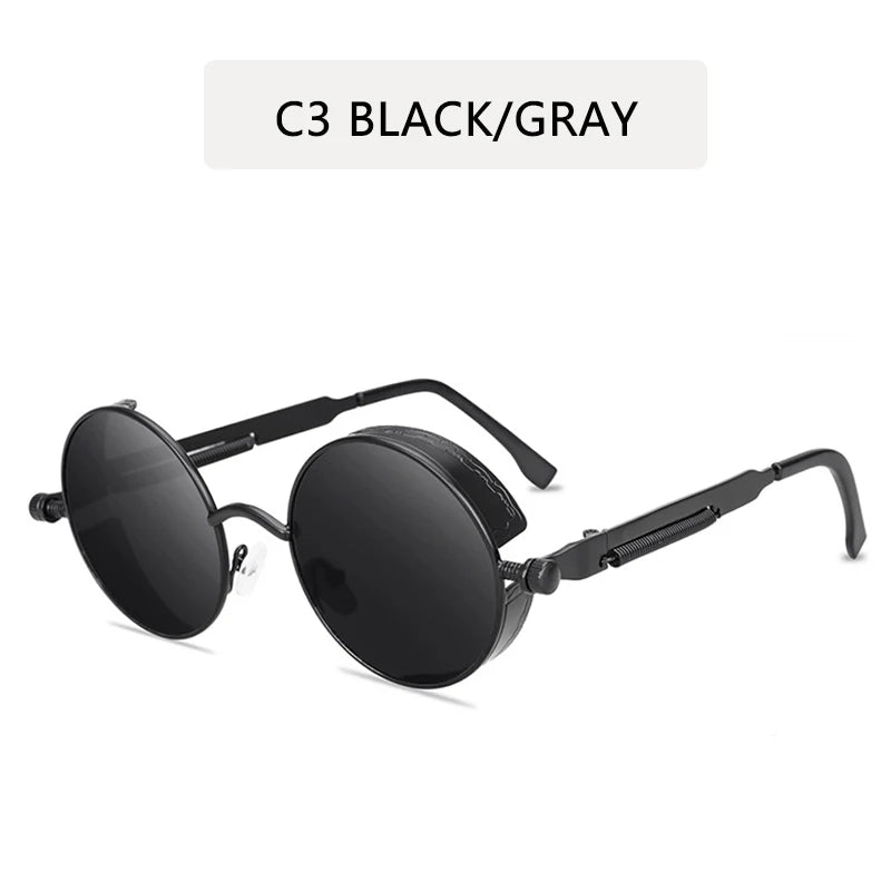 Steampunk Glasses New Fashion Round Sunglasses Europe And The United States Retro Glasses Trend Men and Women Models Sunglasses