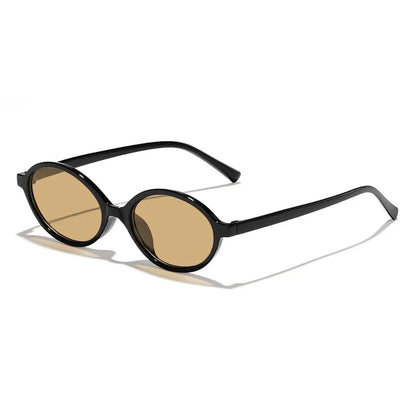 New Small Frame Small Round Sunglasses UV400 Protection Travel Oval Sunglasses Plastics Shades for Men Women