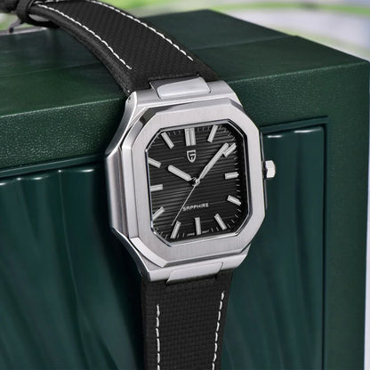 PAGANI DESIGN 2025 New 37MM Square Casual Top brand Men Watch Sapphire Glass Stainless Steel Quartz Watch Gift With Box Relojes