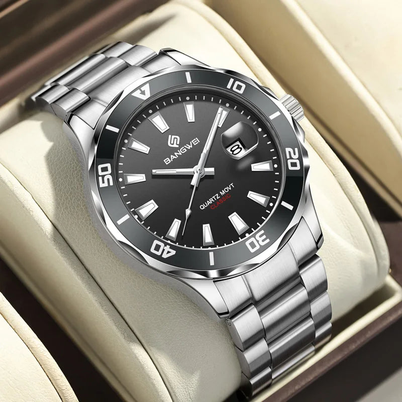 LIGE Fashion Mens Watches Quartz Sport Business Date Watch Luxury Luminous 3ATM Waterproof Casual Men Wristwatch