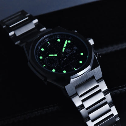2025 New BENYAR Men's Watches Top Brand Luxury Chronograph Quartz Watch For Man Waterproof Luminous Stainless Steel Men Gift Box