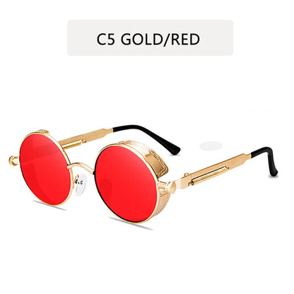 Steampunk Glasses New Fashion Round Sunglasses Europe And The United States Retro Glasses Trend Men and Women Models Sunglasses