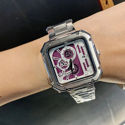 Steel Strap Large Dial Mechanical Face Luxury Fashion Accessory