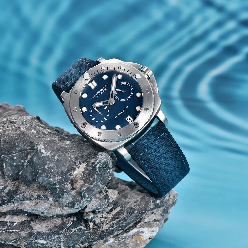 PAGANI DESIGN New Men's Automatic Mechanical Diving Watch 200m Waterproof AR Sapphire Glass Energy Storage Display Gift Box Set