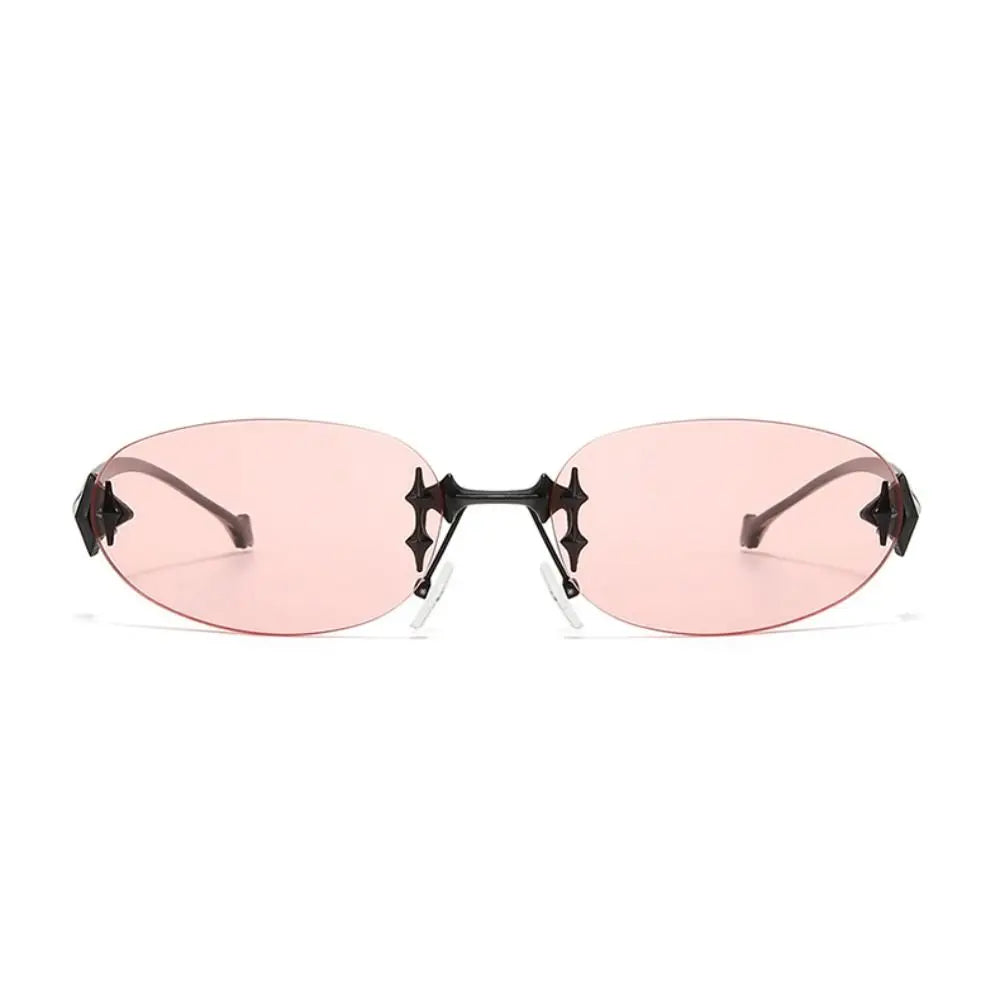 Personality Y2K Style Frameless Sunglasses Trend UV Protection Retro Eyeglasses Vintage Light Weight Punk Eyeglasses Holiday