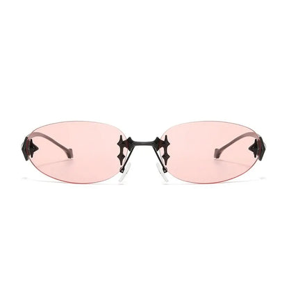 Personality Y2K Style Frameless Sunglasses Trend UV Protection Retro Eyeglasses Vintage Light Weight Punk Eyeglasses Holiday