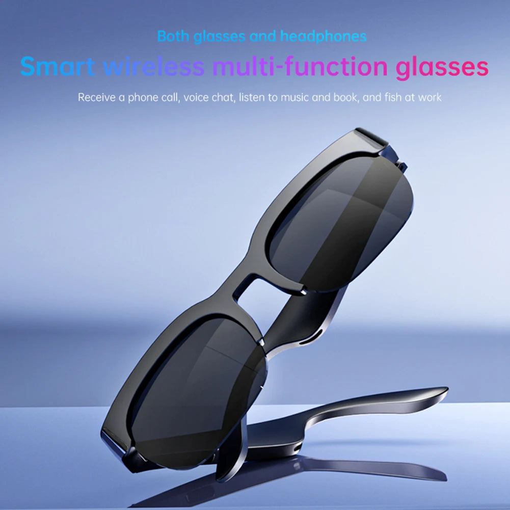 Smart Glasses AI Intelligent Real-time Translation Wireless BT Calling Music Headset Anti-UV Sunglasses Voice Assistant Glasses