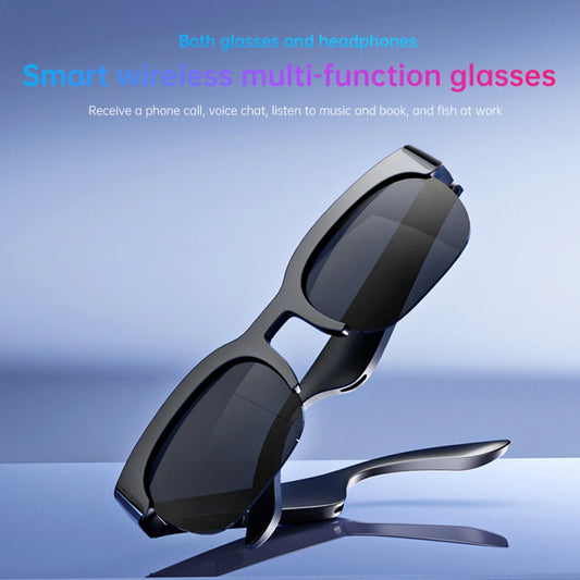 Smart Glasses AI Intelligent Real-time Translation Wireless BT Calling Music Headset Anti-UV Sunglasses Voice Assistant Glasses