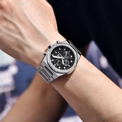 2025 New BENYAR Men's Watches Top Brand Luxury Chronograph Quartz Watch For Man Waterproof Luminous Stainless Steel Men Gift Box