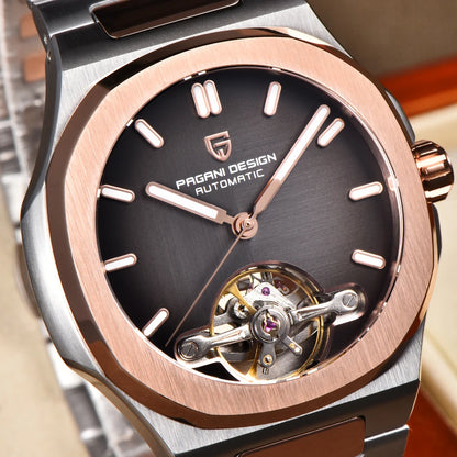 PAGANI DESIGN Tourbillon Men's Watches Top Luxury Automatic Watch For Men Mechanical Wristwatches AR Sapphire Luminous Gift Box