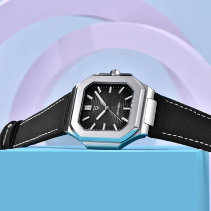 PAGANI DESIGN 2025 New 37MM Square Casual Top brand Men Watch Sapphire Glass Stainless Steel Quartz Watch Gift With Box Relojes