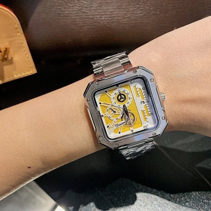 Steel Strap Large Dial Mechanical Face Luxury Fashion Accessory