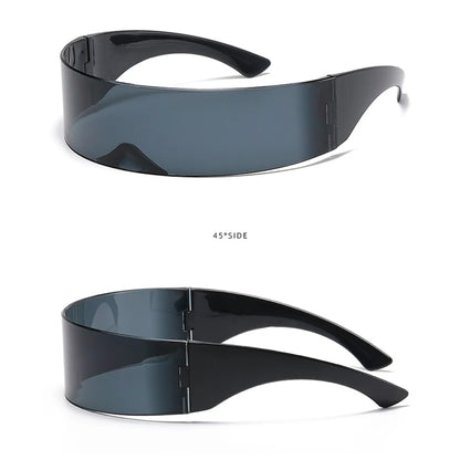 New Cyberpunk futuristic unibody sunglasses Internet celebrity Bundy sunglasses personality sunglasses