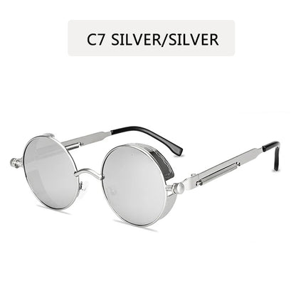 Steampunk Glasses New Fashion Round Sunglasses Europe And The United States Retro Glasses Trend Men and Women Models Sunglasses