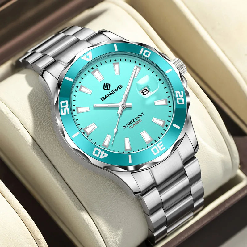 LIGE Fashion Mens Watches Quartz Sport Business Date Watch Luxury Luminous 3ATM Waterproof Casual Men Wristwatch