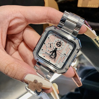 Steel Strap Large Dial Mechanical Face Luxury Fashion Accessory