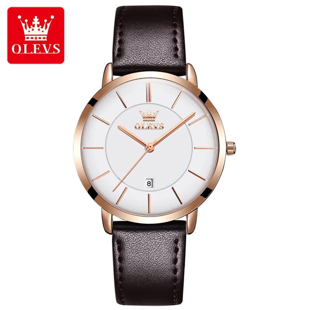 OLEVS brand watch hot selling thin quartz watch waterproof women's watch 5869