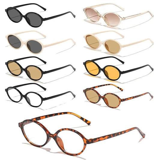 New Small Frame Small Round Sunglasses UV400 Protection Travel Eyeglasses Plastics Shades for Men Women
