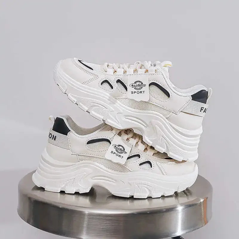 Increases Height Non-slip Heels Shoes Sports Women's Shoes Size 46 Heels Sneakers Sapatenes Designer Genuine Brand