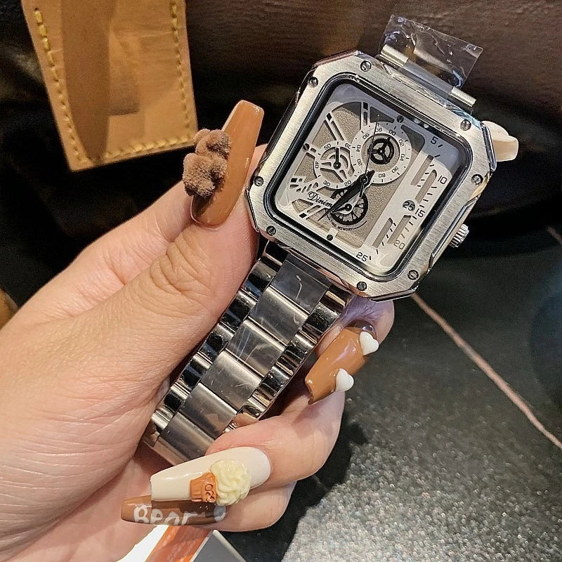 Steel Strap Large Dial Mechanical Face Luxury Fashion Accessory